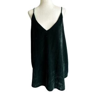 Loft Green Lined Velvet Tank Top Women's Size XL | 20-39